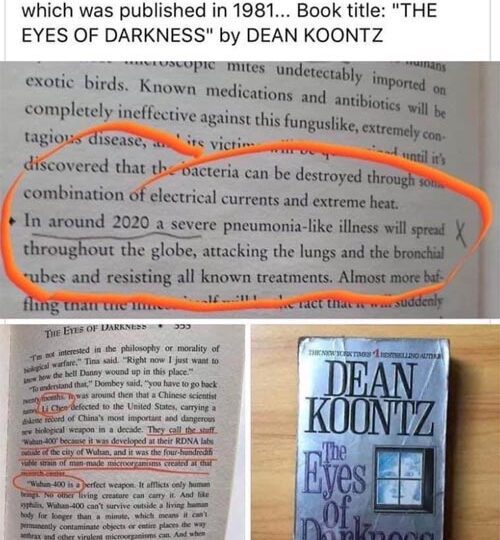 “The Eyes of Darkness” ένα μυθιστόρημα γραμμένο το 1981 που προέβλεψε την έξαρση του κοροναϊού;