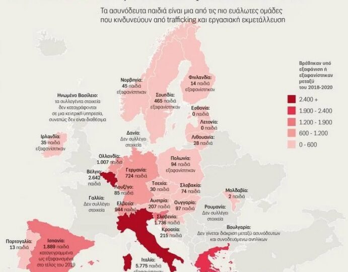 Χιλιάδες ασυνόδευτα παιδιά εξαφανίζονται σε όλο το κόσμο – Πρωταθλήτρια πάλι η Ελλάδα!