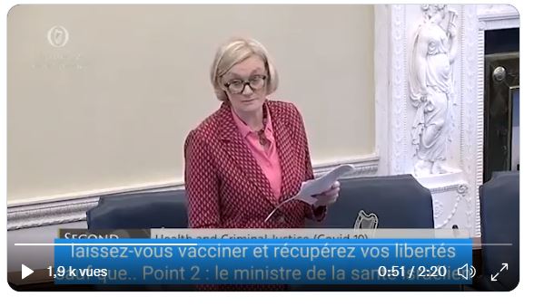 Γερουσιαστής Ιρλανδίας καταγγέλει μέσα στη βουλή τα υποχρεωτικά εμβόλια «Το σώμα σας θα ανήκει στο κράτος»