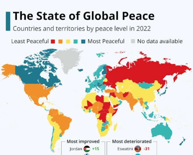 Αυτή είναι η λίστα με τις πιο ειρηνικές χώρες του κόσμου