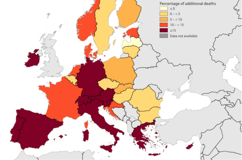 Eurostat: Σε επίπεδα ρεκόρ η θνησιμότητα απο όλες τις αιτίες, άνω του 30% σε Ελλάδα & Κύπρο εν μέσω καλοκαιριού!